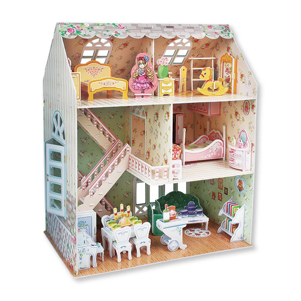 Puzzle 3D Cubic Fun Casa papusilor de vis, 160 el. foto