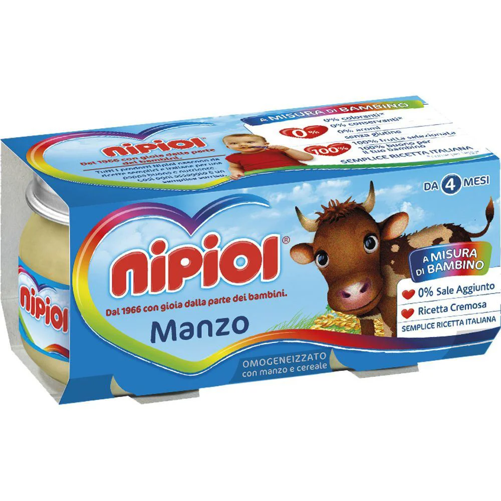 Piure Nipiol din carne de vita (4+ luni), 2x80 g