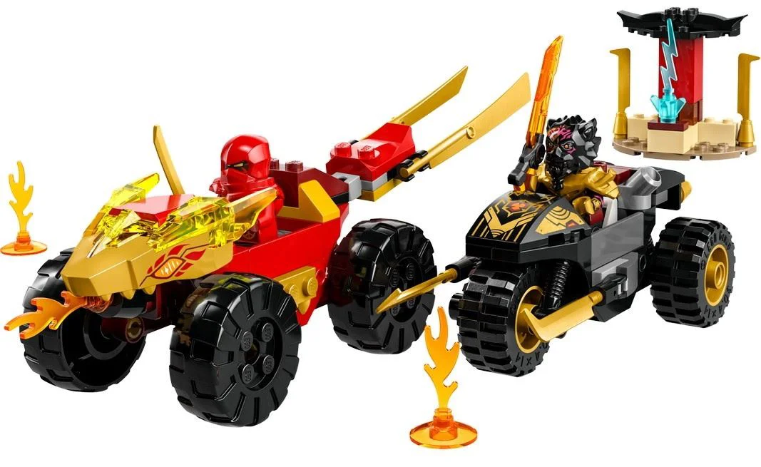 Set de constructie Lego Ninjago Infruntarea dintre Kai si Ras, 103 el. foto