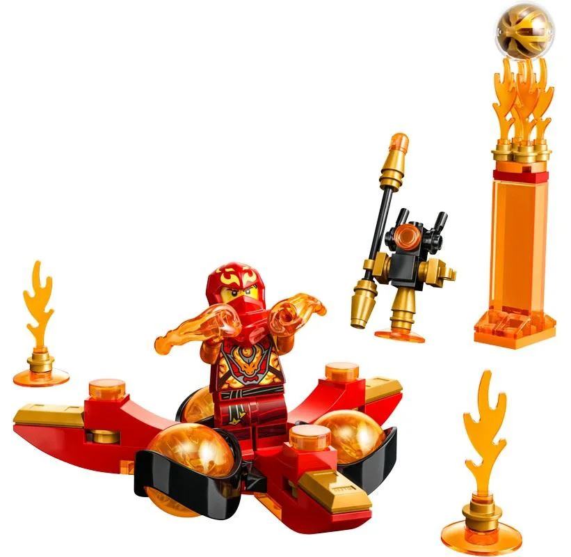 Set de constructie Lego Ninjago Rotirea Spinjitzu a lui Kai cu puterea dragonului, 72 el. foto