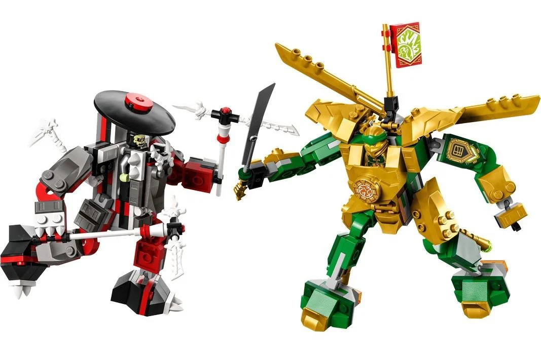 Set de constructie Lego Ninjago Lupta cu robotul Evo al lui Lloyd, 223 el. foto