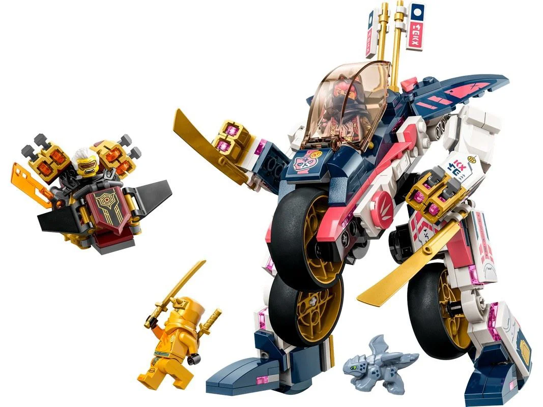 Set de constructie Lego Ninjago Motocicleta robot transformator a Sorei, 384 el. foto