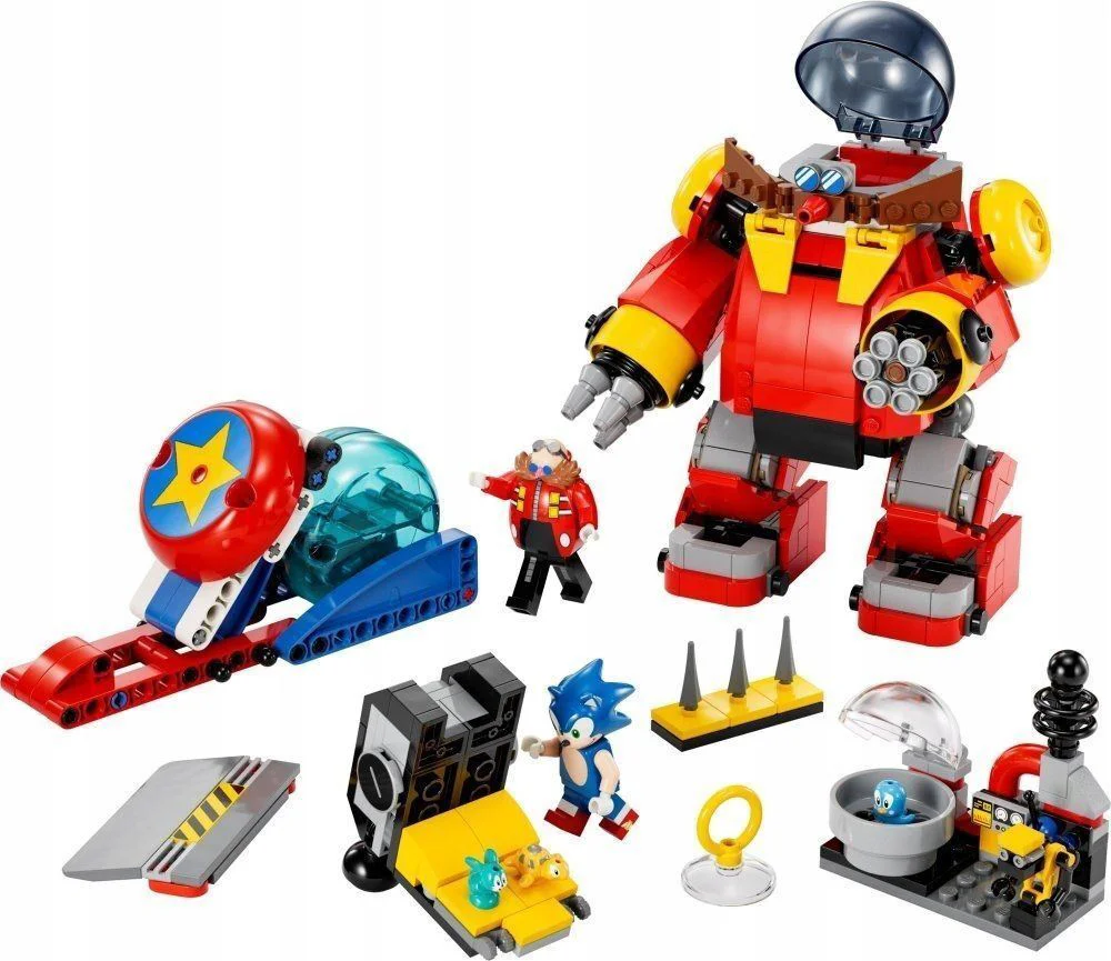 Set de constructie Lego Sonic vs. Robotul Death Egg al Dr. Eggman, 615 el.