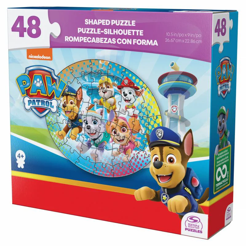 image for Puzzle Paw Patrol Shaped, 48 piese foto