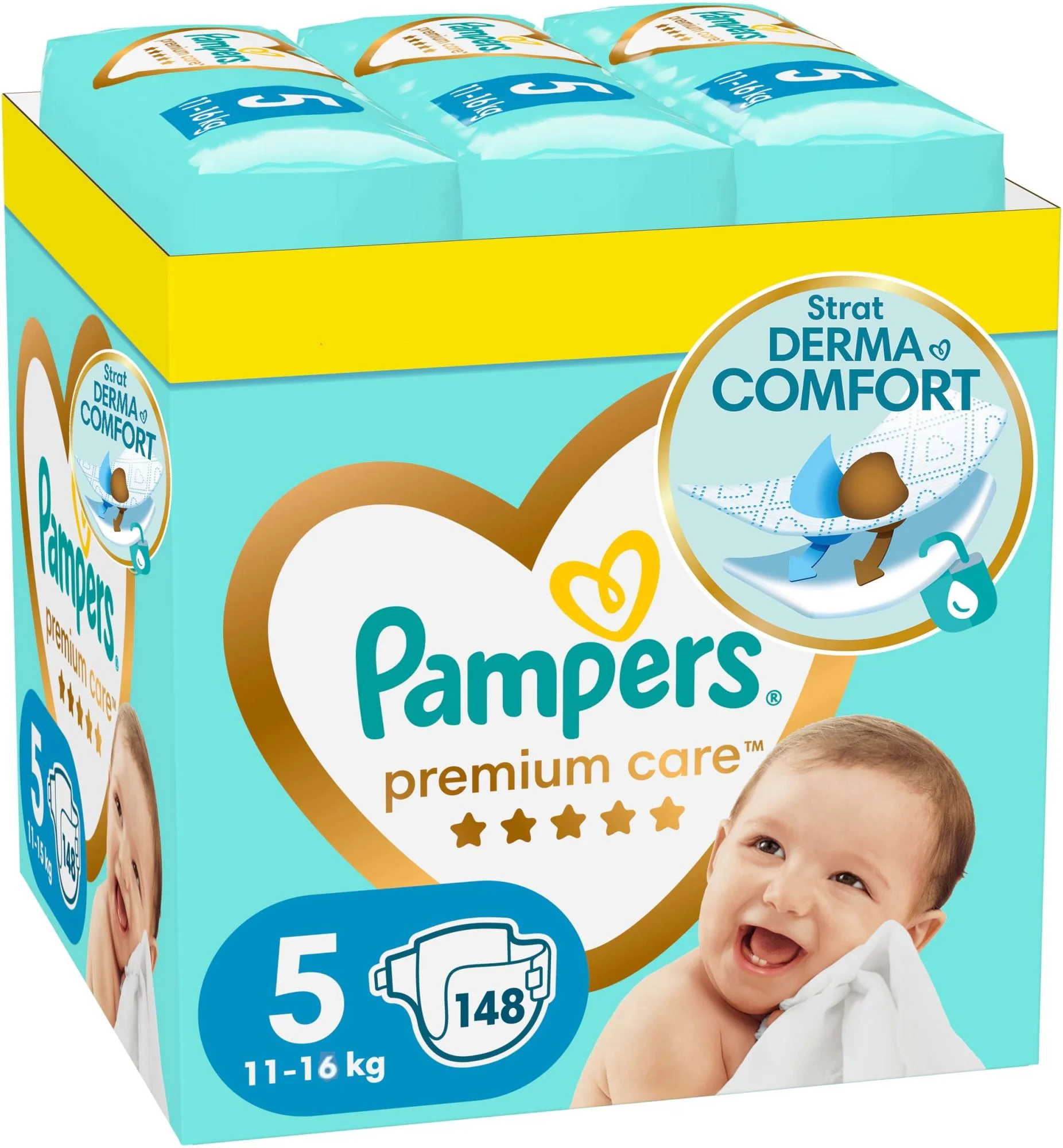 Scutece Pampers Premium Care 5 XXL Box (11-16 kg), 148 buc.