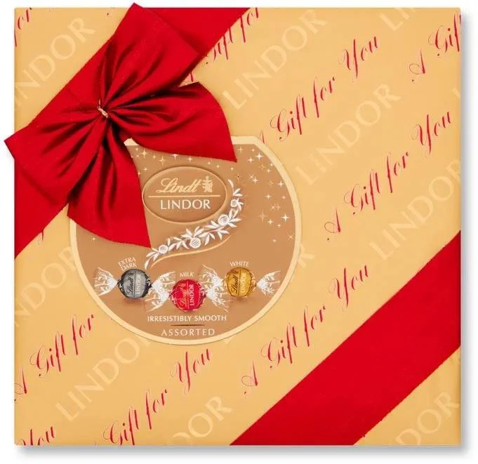 Cutie ciocolate asortate Lindt Lindor Xmas, 287 g foto
