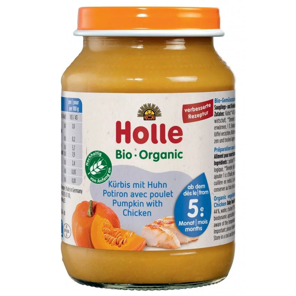image for Пюре куриное c тыквой Holle (5+мес.) 190г. foto