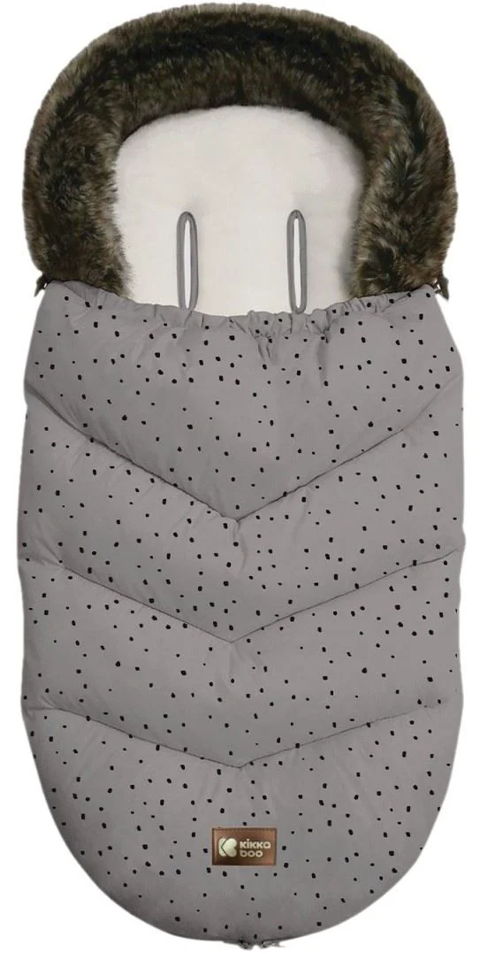 Husa de iarna pentru carucior KikkaBoo Luxury Dots Grey