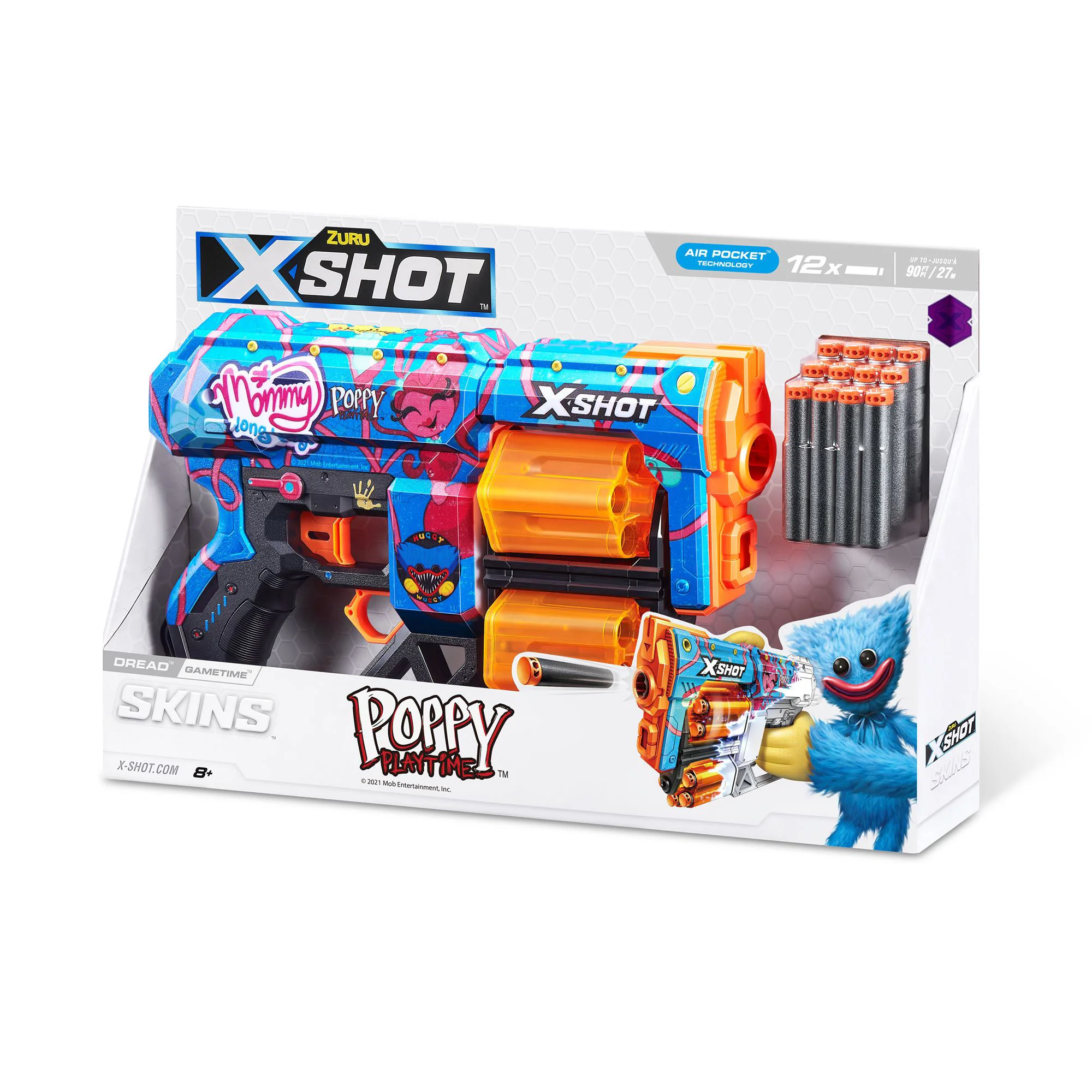 Pistol X-Shot Skins Dread Poppy Playtime - Gametime, 12 cartuse