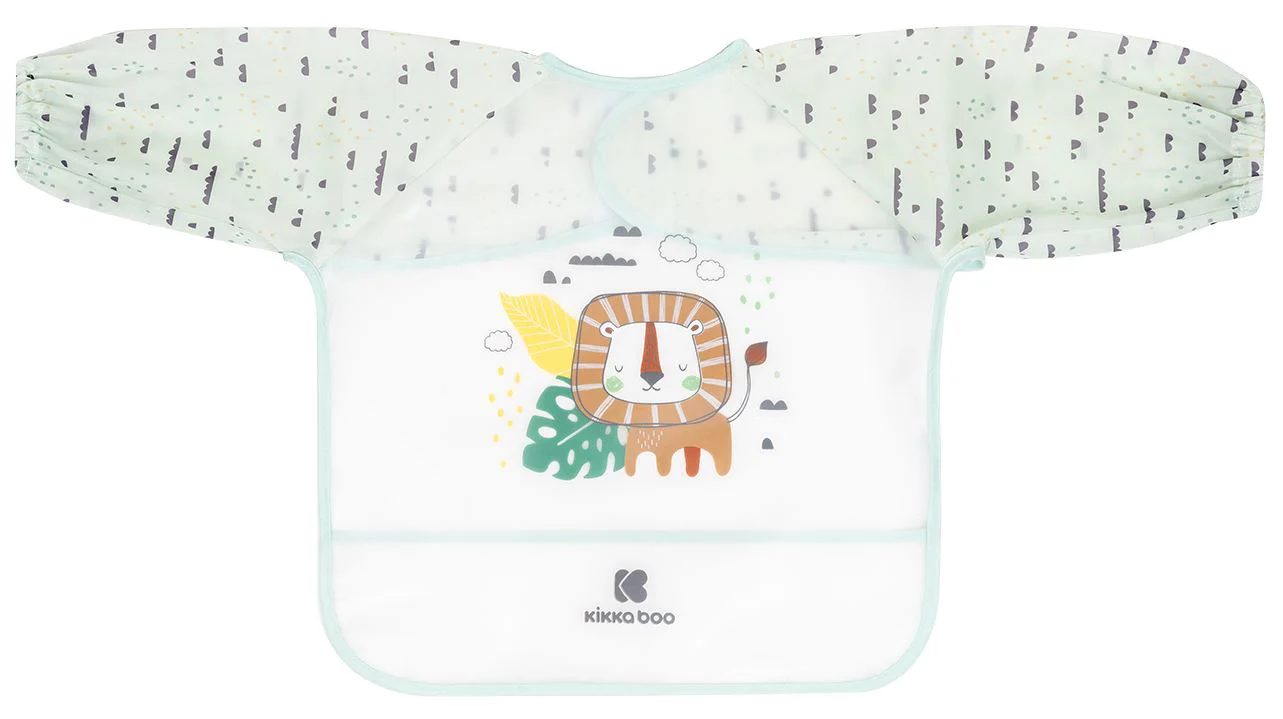 image for Baveta impermeabila cu maneci lungi KikkaBoo Savanna Mint foto