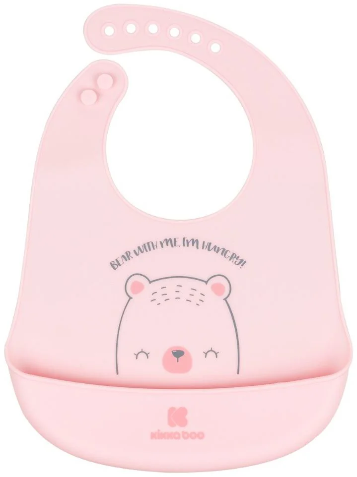 image for Baveta din silicon KikkaBoo Bear With Me Pink foto