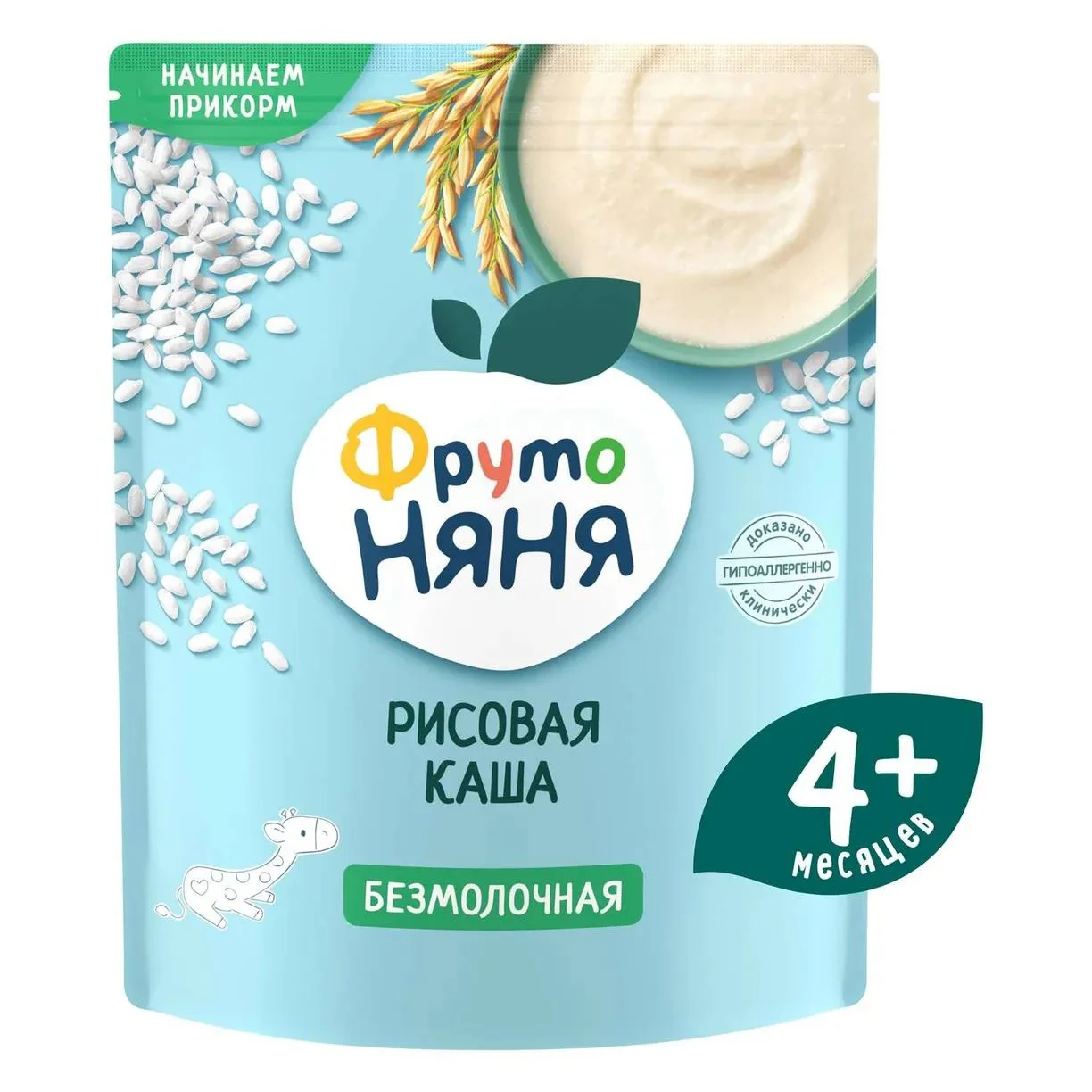 Рисовая каша без молока ФрутоНяня (4+ мес), 200 г