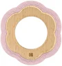 Jucarie pentru dentitie din lemn cu silicon KikkaBoo Flower Pink