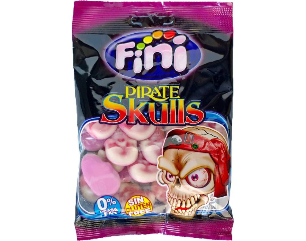 image for Bomboane gumate Fini Filled Pirate Skulls, 90 g foto