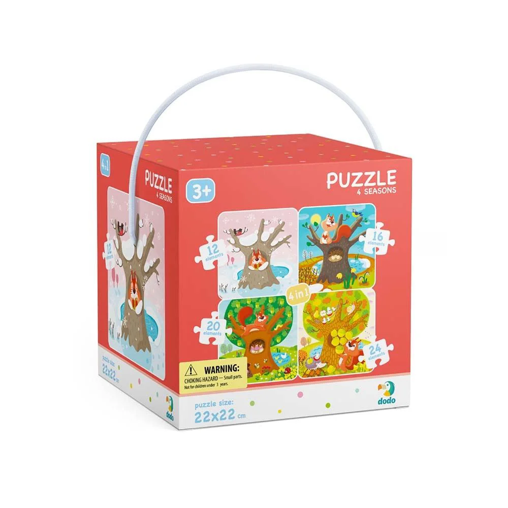 Puzzle educativ 4 in 1 Dodo Anotimpuri