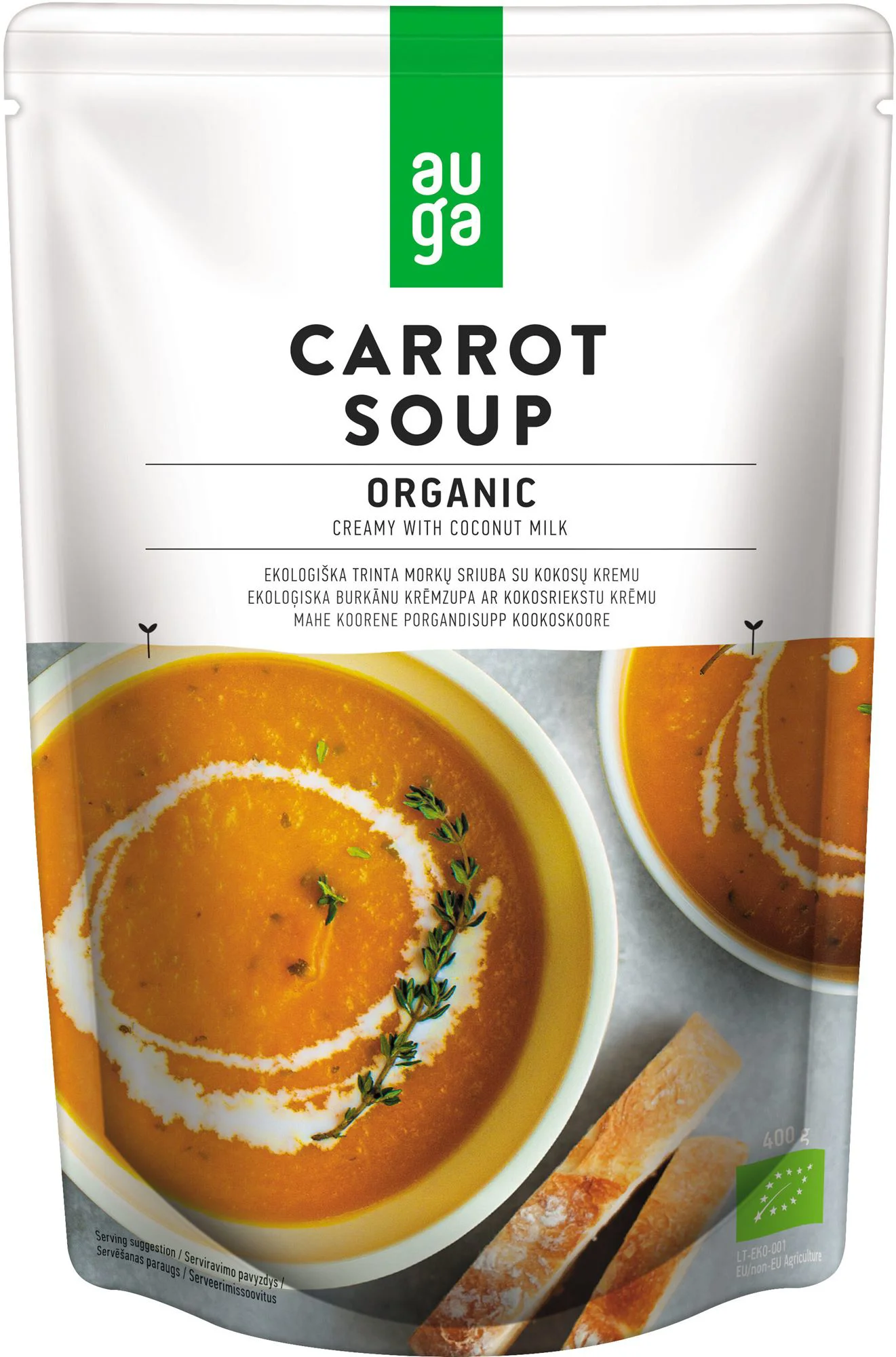Supa-crema Bio Auga de morcovi, 400 g