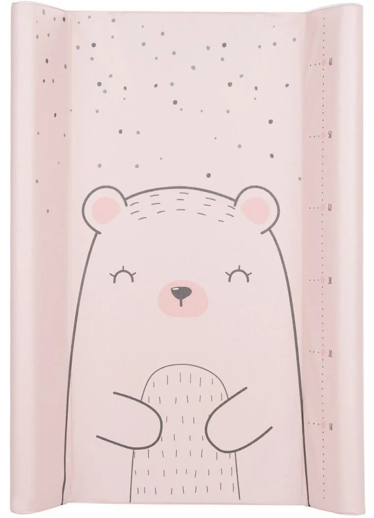 Saltea pentru infasat tare KikkaBoo Bear with me Pink, 70x50 cm