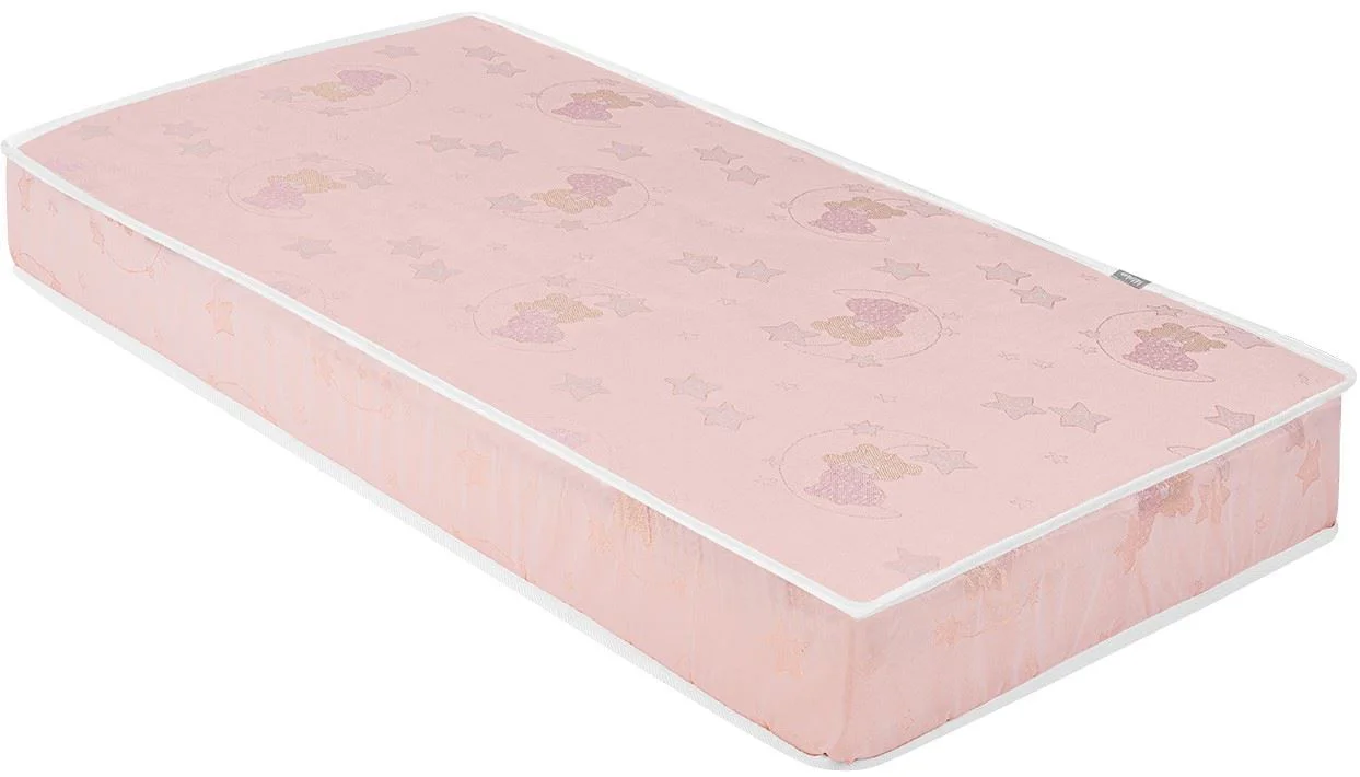 Saltea pentru patut KikkaBoo CocoCraft Bear Pink, 120x60x15 cm