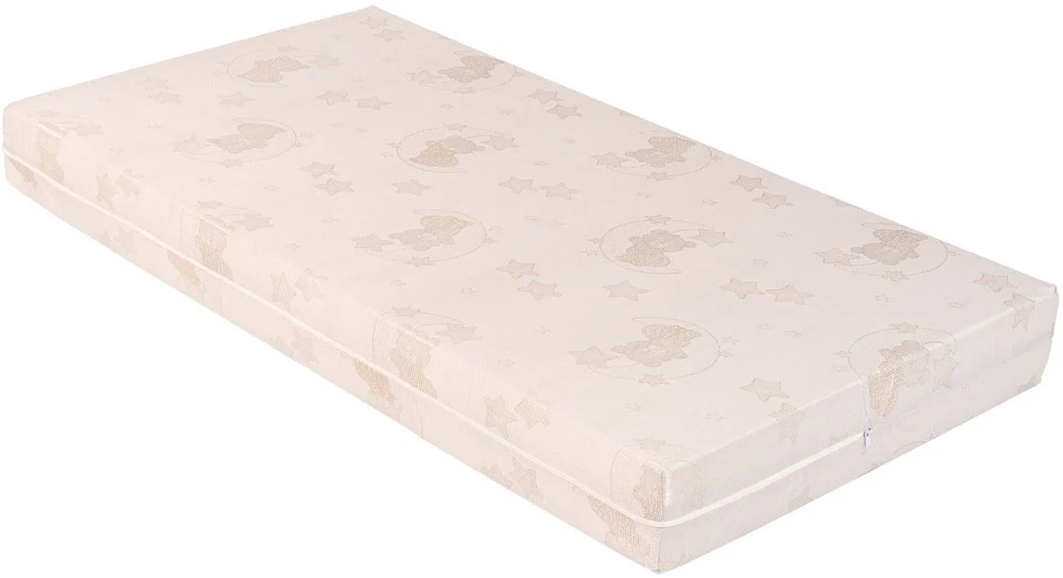 Saltea pentru patut KikkaBoo Extra Comfort Bear Beige, 120x60x8 cm