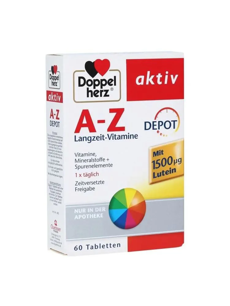 Supliment alimentar Doppelherz Aktiv A-Z Depot cu Luteina, 60 comprimate