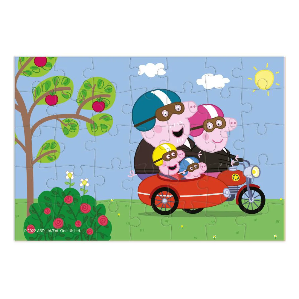Пазлы-мини Dodo Peppa Pig Путешествие на мотоцикле 35 эл.