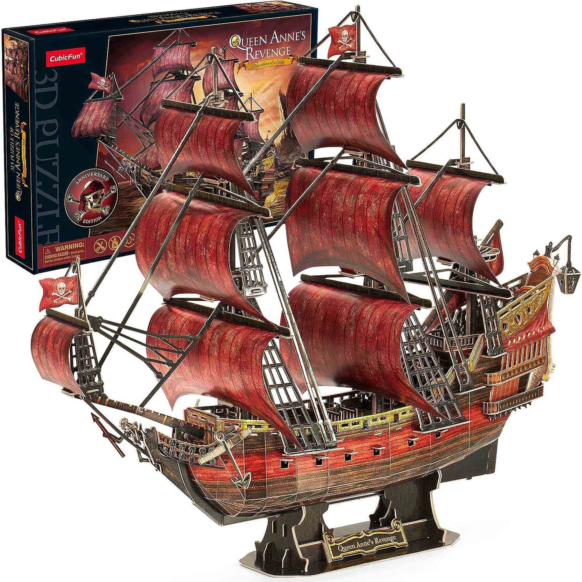 Puzzle 3D CubicFun Queen Anne's Revenge Anniversary Red Edition