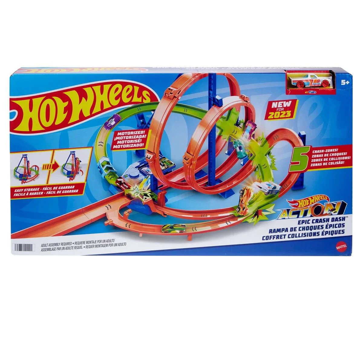 image for Игровой набор Hot Wheels Гигантская трасса с потрясающими столкновениями foto