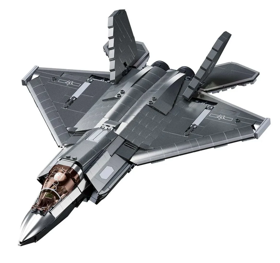Constructor Sluban Avion invizibil Stealth J35, 812 el. foto