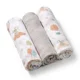 Пелёнки из бамбука BabyOno Облака, 3 шт