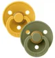 Set 2 suzete rotunde din latex BIBS Colour Honey Bee/Olive (6-18 luni) foto