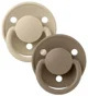 Set 2 suzete rotunde din silicon BIBS De lux Vanilla/Dark Oak (0-36 luni) foto