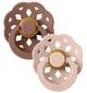 Set 2 suzete rotunde din latex BIBS Boheme Woodchuck/Blush (0-6 luni) foto