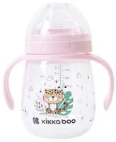 Canuta cu nasuc moale si manere KikkaBoo Savanna Pink (6+ luni), 240 ml