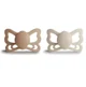 Set suzete anatomice din silicon Frigg Butterfly Silky Satin - Cream (6-18 luni), 2 buc.