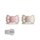 Set suzete simetrice din silicon Frigg Lucky Cream - Blush (6-18 luni), 2 buc. foto