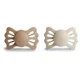 Set suzete simetrice din silicon Frigg Lucky Silky Satin - Cream (6-18 luni), 2 buc. foto