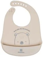 Силиконовый нагрудник KikkaBoo Bear With Me Grey
