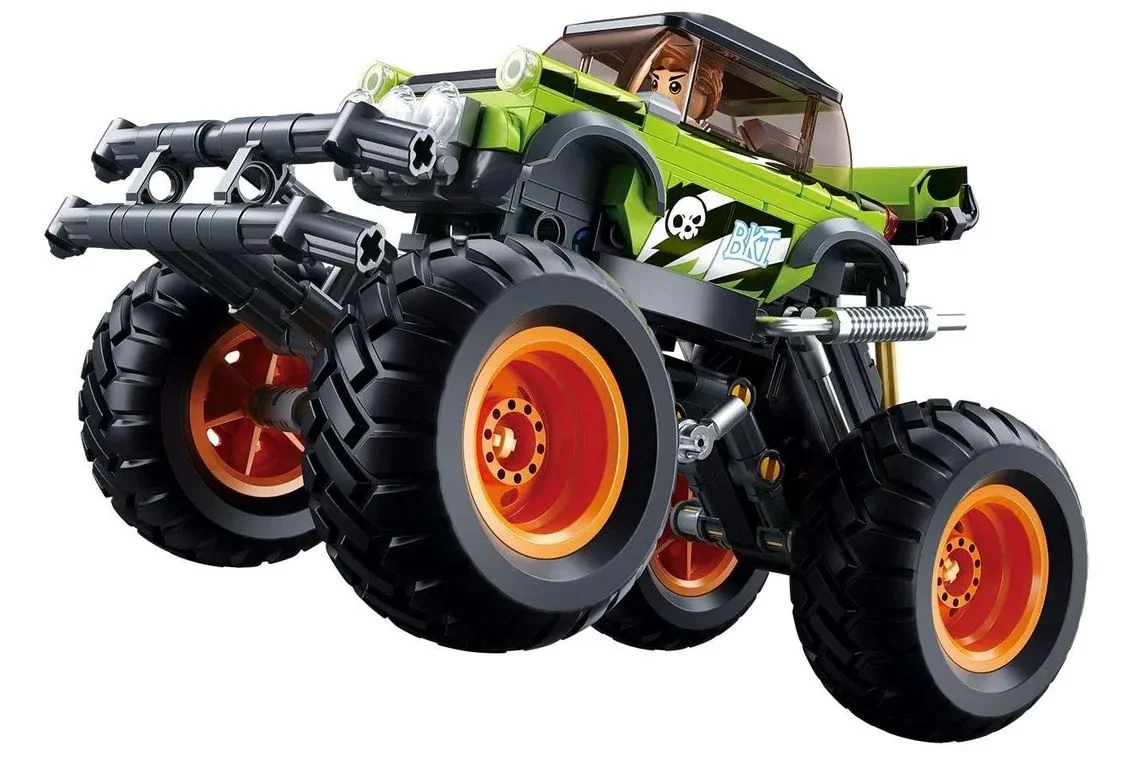 Constructor Sluban Monster Truck cu inertie Verde, 264 el. foto
