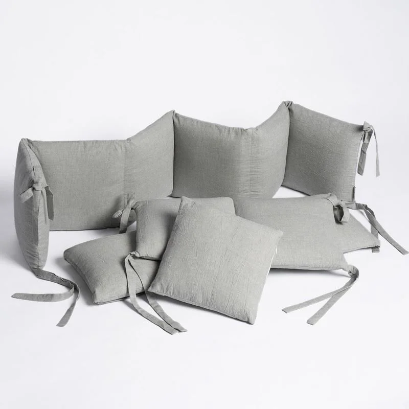 image for Защита для детской кроватки Perina Soft Cotton Серо-оливковый foto