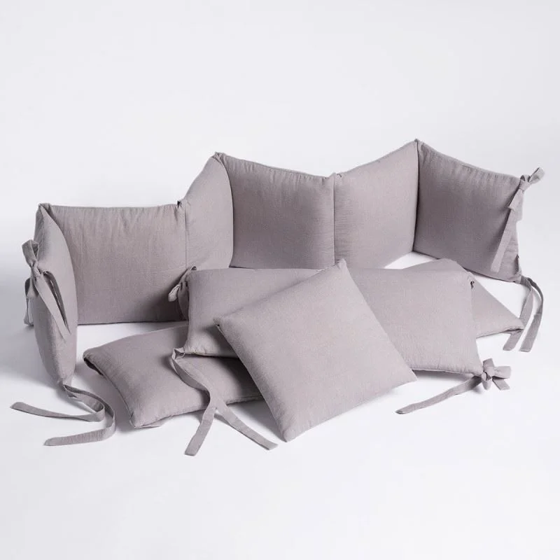 image for Защита для детской кроватки Perina Soft Cotton Серо-лиловый foto