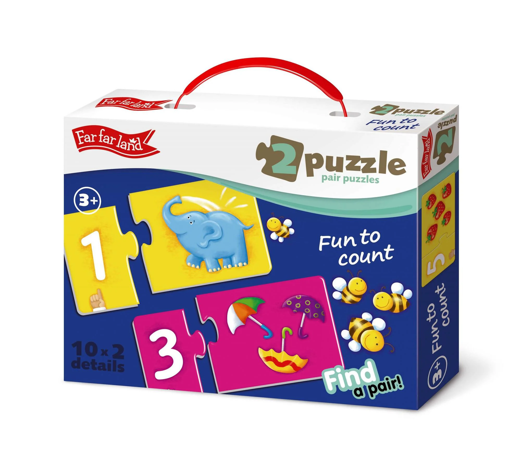 Joc-Puzzle educativ dublu Numere distractive Far Far Land