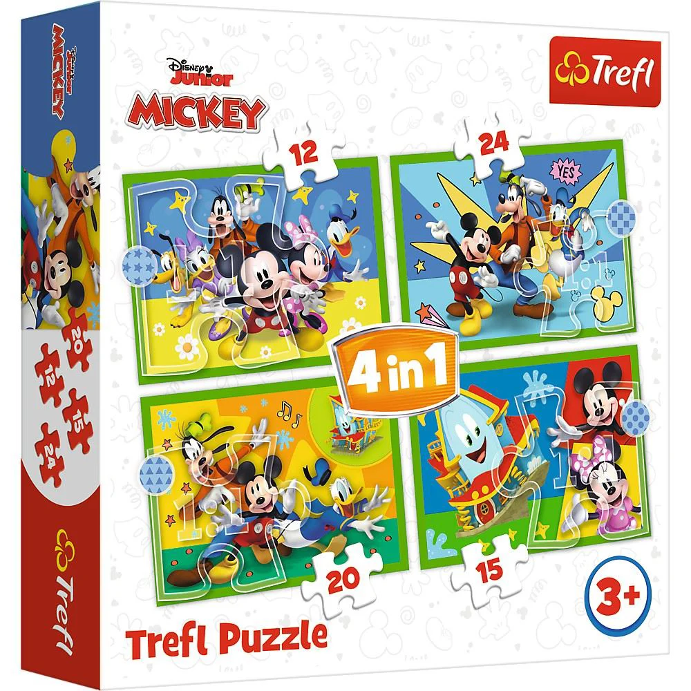 Puzzle 4 in 1 Trefl Mickey Mouse si prietenii, 71 el. foto