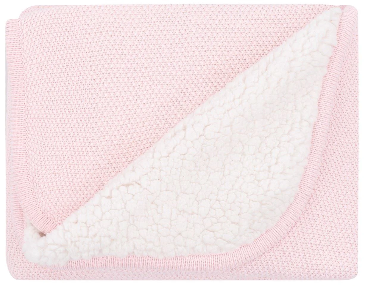Хлопковое вязаное одеяло KikkaBoo Dream Big Pink