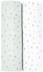 Pelinci de muselina KikkaBoo Swaddle Dots Blue, 80x80 cm, 2 buc.