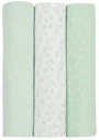 Pelinci de muselina KikkaBoo Swaddle Leaves Mint, 100x100 cm, 3 buc.