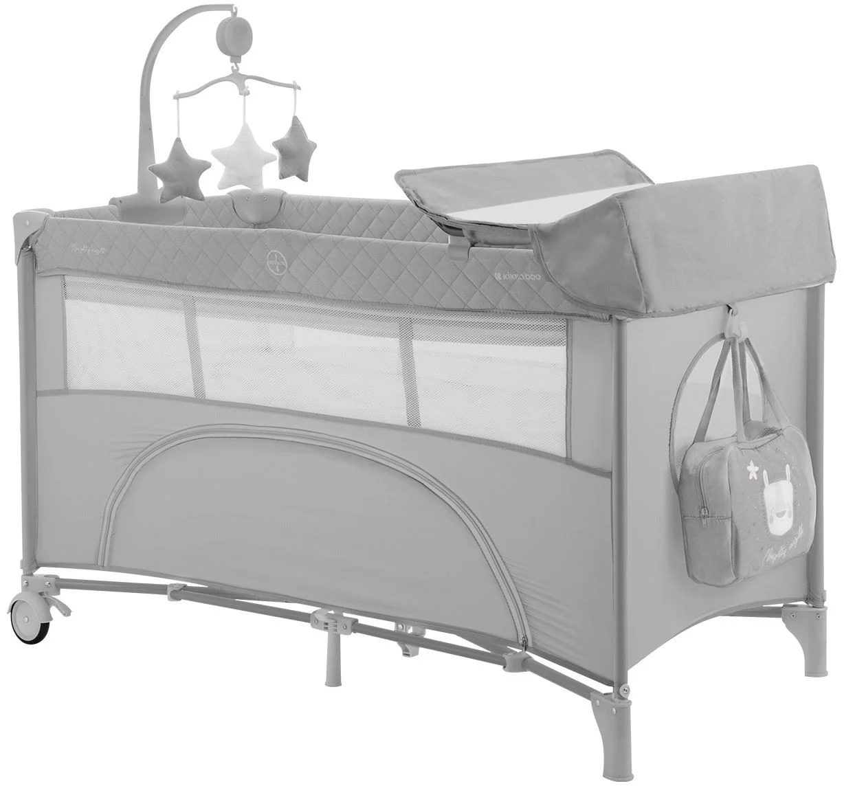 image for Раскладная кроватка KikkaBoo Nighty Night Grey foto