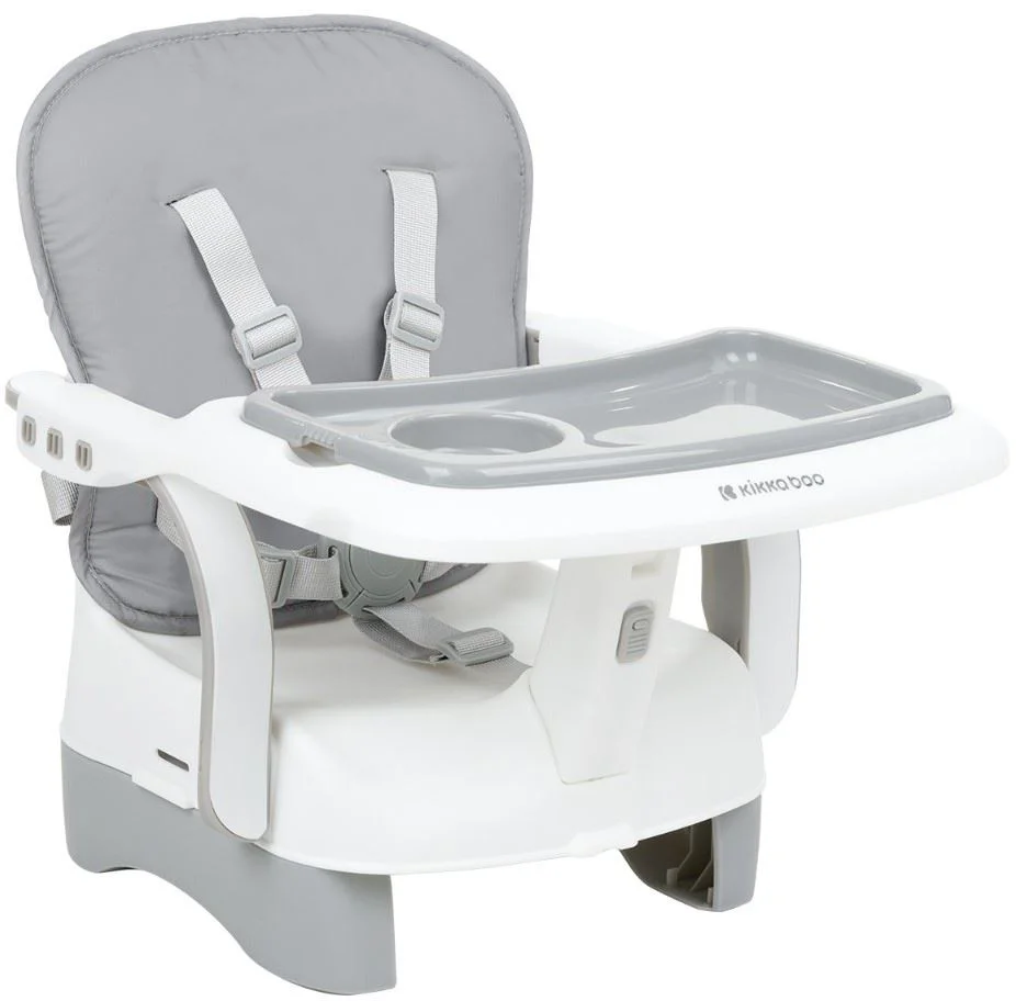 Scaun de masa tip booster KikkaBoo Chewy Grey