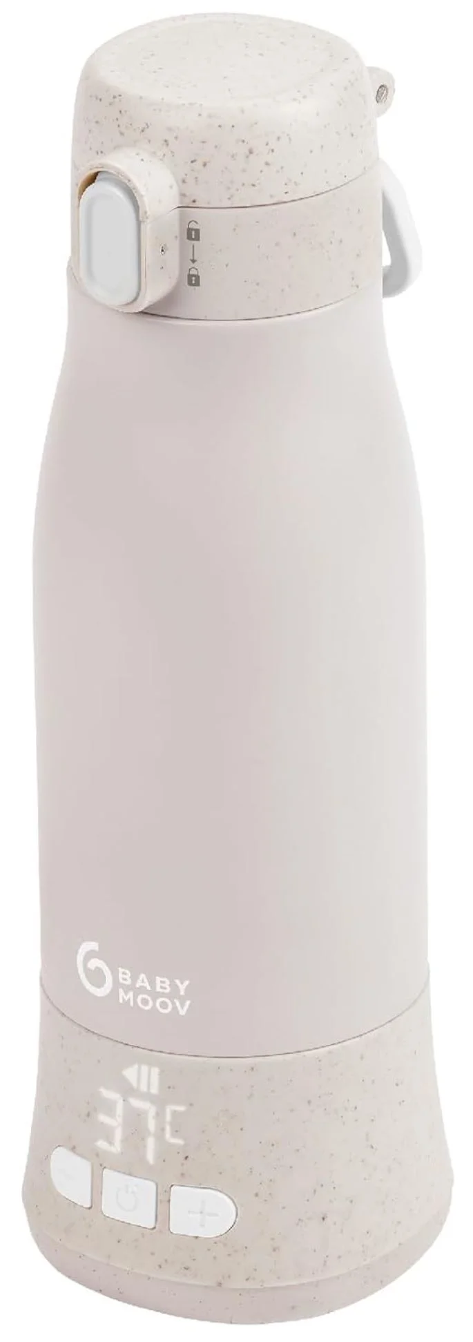 Incalzitor de biberoane portabil si reincarcabil Babymoov Moov & Feed Mineral Beige