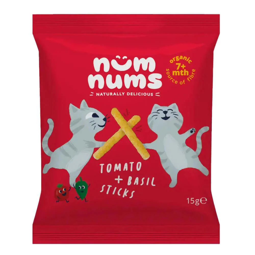 Палочки Bio Num Nums с томатами и базиликом, 20 г