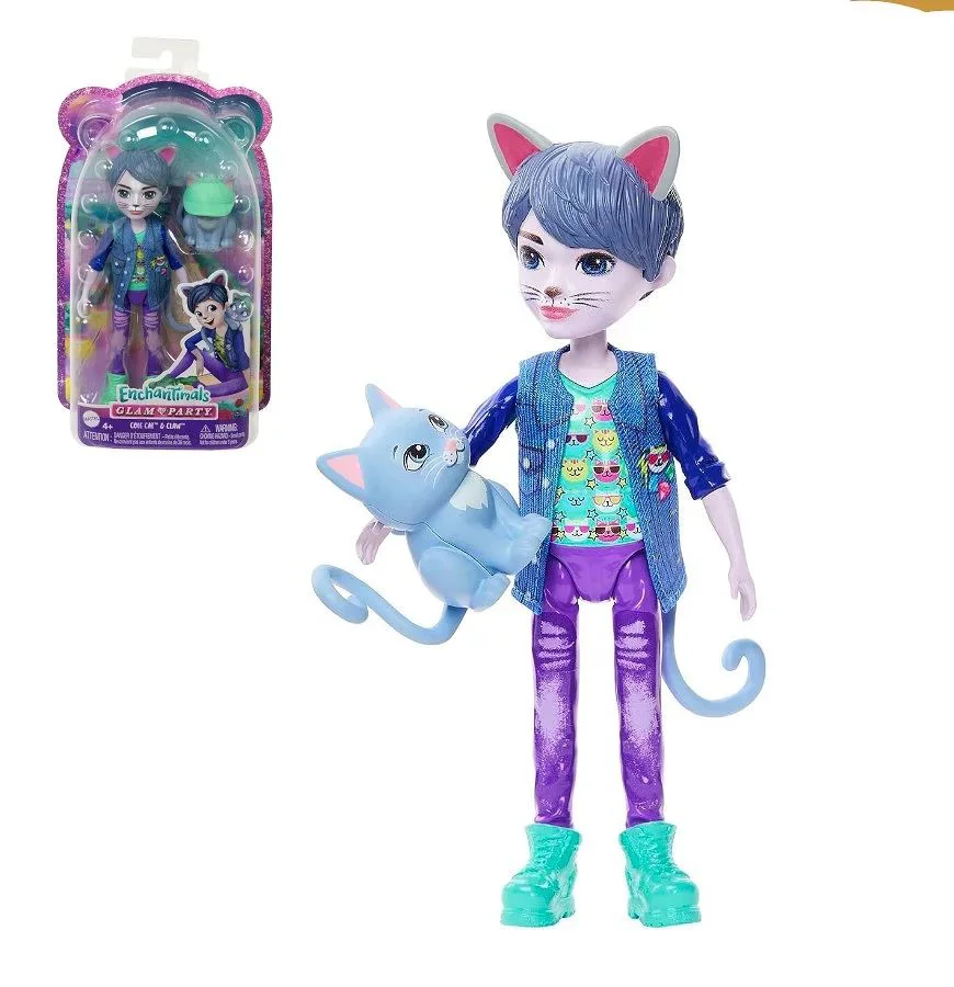 image for Papusa Enchantimals Pisicul Cole si Claw foto